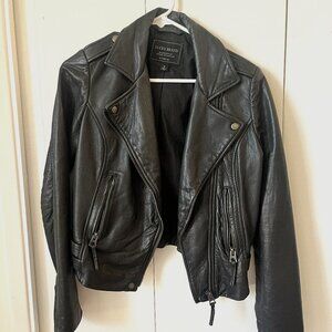 Women's Lucky Brand Leather Motorcycle Jacket (Small)